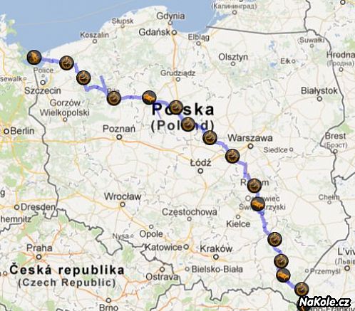 Mapa zavodu Baltyk Bieszczady Tour