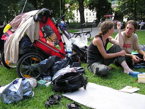 Piknik v Praze na Kampě