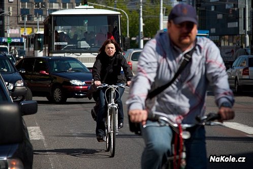 Cyklisté v ulicích Pardubic