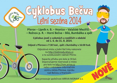 Cyklobus Bečva - leták