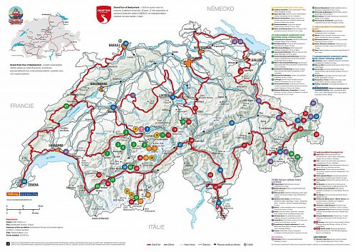 Mapa Grand Tour of Switzerland