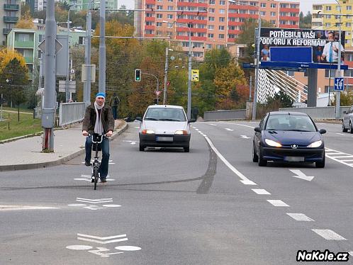 Piktogramový koridor pro cyklisty