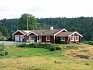 Tradiční švédské červené domy