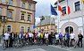 Účastníci cyklistické exkurze po trase okruhu Hrádek nad Nisou – Žitava – Hrádek nad Nisou
