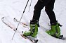 Detail volné paty u skialpových lyží