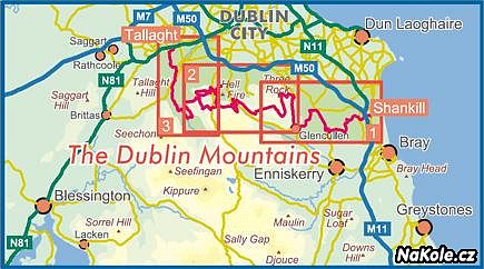 Mapa, zdroj: dublinmountains,ie