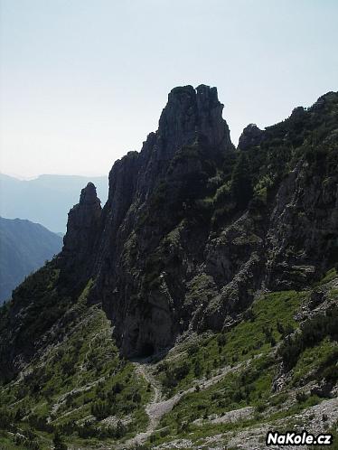 Za Tremalzem, směr  Monte Caplone  cesta nelehká