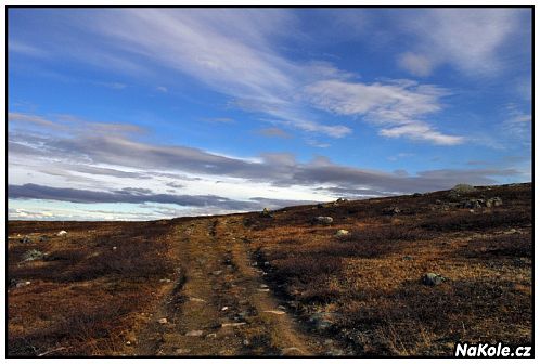 pěší přechod náhorní plošiny Finnmarksvidda